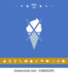 No ice cream symbol icon