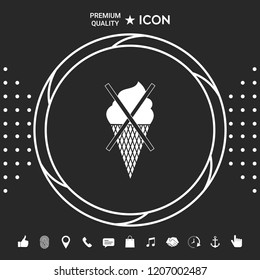 No ice cream symbol icon