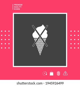 No ice cream symbol icon, elements for your design
