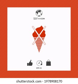 No ice cream symbol icon, elements for your design