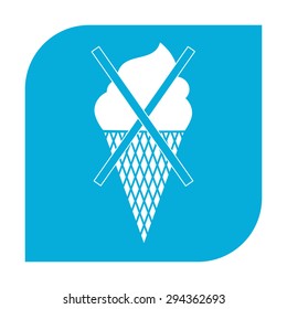 No ice cream symbol icon