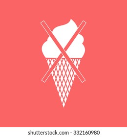 No ice cream symbol icon