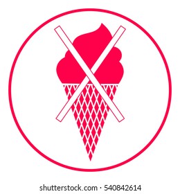 No ice cream symbol icon