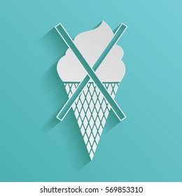 No ice cream symbol icon