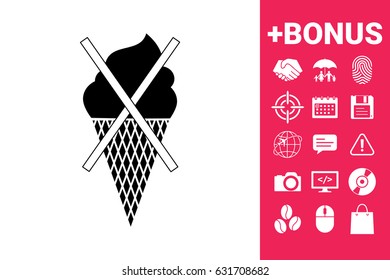 No ice cream symbol icon