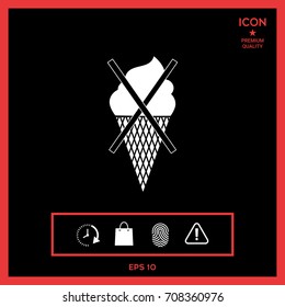 No ice cream symbol icon