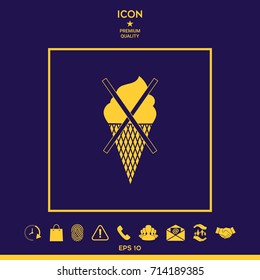 No ice cream symbol icon