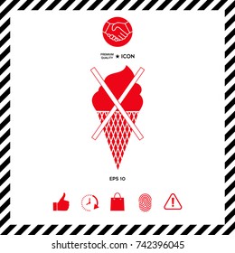 No ice cream symbol icon