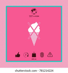 No ice cream symbol icon