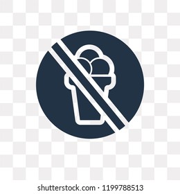No ice cream vector icon isolated on transparent background, No ice cream transparency concept can be used web and mobile
