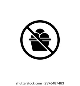 No hay vector de helado. No permitir entrar en el signo de helado. 