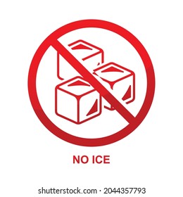 No ice sign isolated on white background vector illustration.