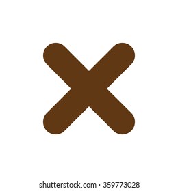 no icon. brown icon. eps 10.