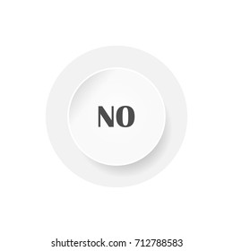 No icon isolated on white background. Forbidden, stop, disagree concept. EPS10 vector illustration for web, app, banner, sign, symbol, label, button. 