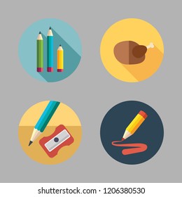 no icon set. vector set about pencil and without icons set.