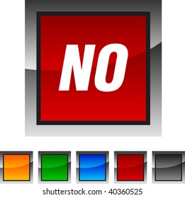  No icon set. Vector illustration.