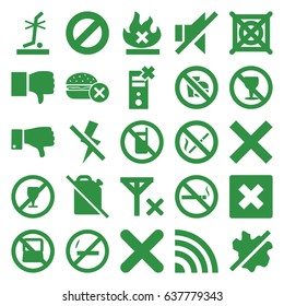 No icons set. set of 25 no filled icons such as dislike, cross, cancel, signal