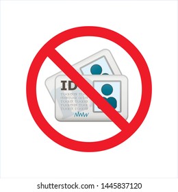 no ID icon profile symbol vector