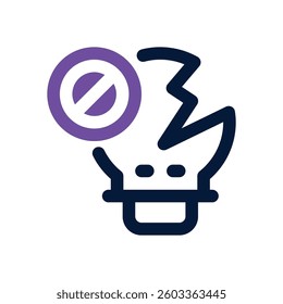 no idea dual tone icon. Sleek and modern vector icon for websites, mobile apps, marketing materials, and corporate design. Fully scalable and ready to use.