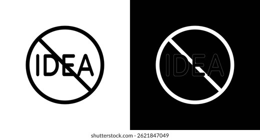 No hay signos de idea concepto de trazo sobre fondo blanco