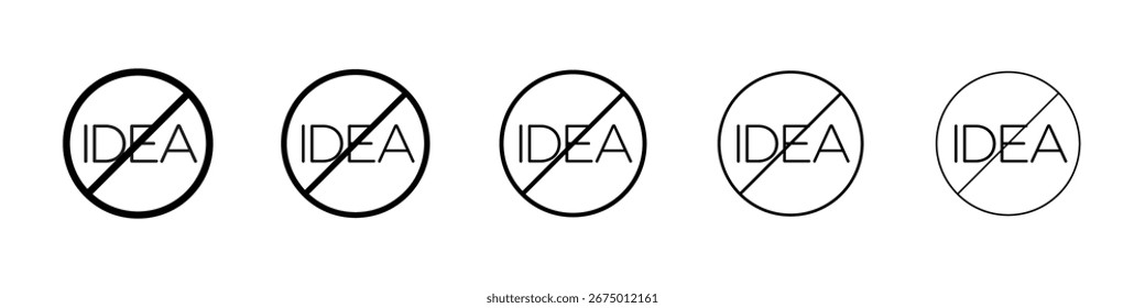 No Idea signs Vector Art Illustration
