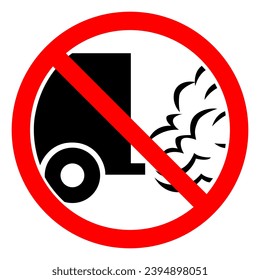 No Idling Symbol Sign ,Vector Illustration, Isolate On White Background Label. EPS10