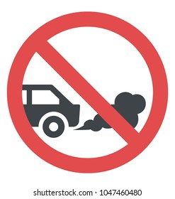 No idling warning sign 