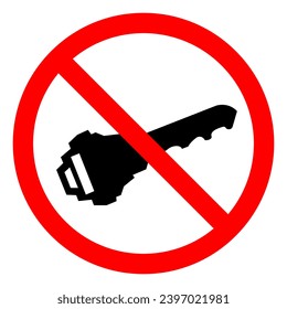 No Ignition Symbol Sign ,Vector Illustration, Isolate On White Background Label. EPS10