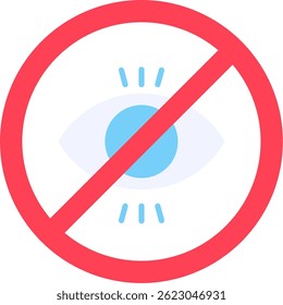 No illegitimate Line vector Icon Design