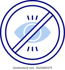 No illegitimate Line vector Icon Design