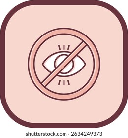 No illegitimate Line vector Icon Design