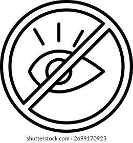 No illegitimate Line vector Icon Design