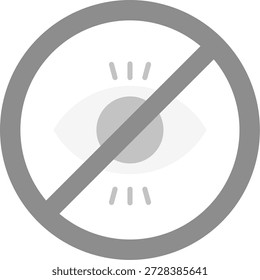 No illegitimate Line vector Icon Design
