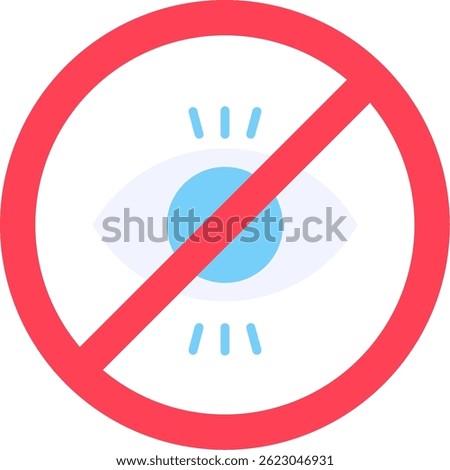No illegitimate Line vector Icon Design