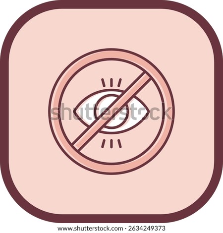 No illegitimate Line vector Icon Design