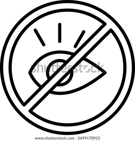 No illegitimate Line vector Icon Design