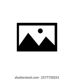 No image available icon. vector flat black simple trendy style illustration for web and app.
