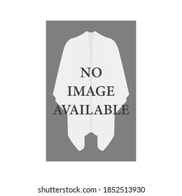 No image available. A picture with poncho to replace the missing photo on the site, online shop,  catalog. Isolated vector illustration, icon on white background.