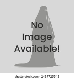 No Image Available, vector illustration of a woman wearing a burka Placeholder. Suitable for replacing missing photos on websites.