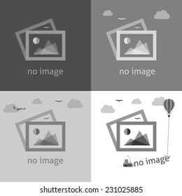 No image creative signs in grayscale. Internet web icon to indicate the absence of image until it will be downloaded.