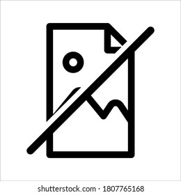no hay icono de imagen en el fondo blanco eps 10