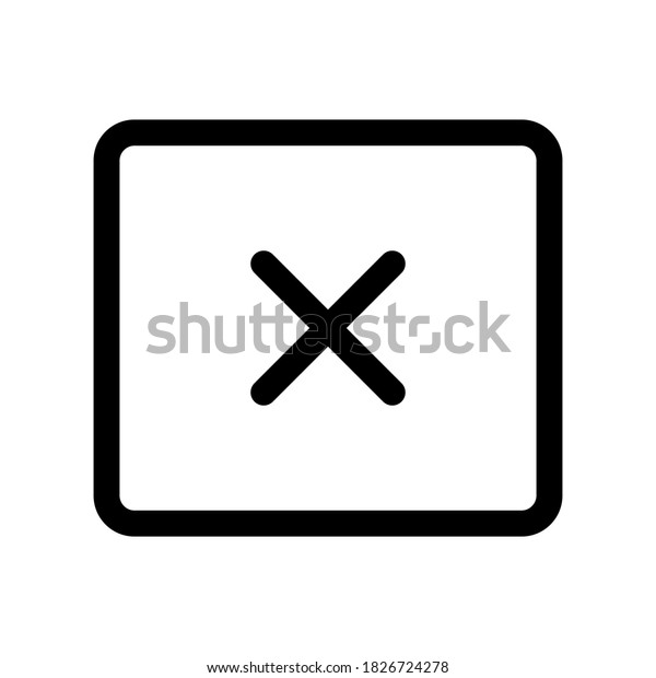 No Image Outline Icon Black White Stock Vector (Royalty Free ...