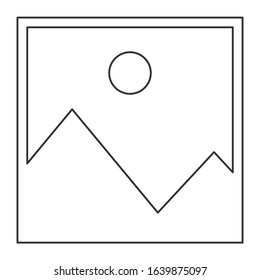 No image outline vector symbol, missing available icon. No gallery for this moment