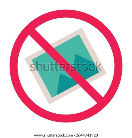 No image sign, forbidden photo sign, no photo allowed symbol, do not take pictures sign, red circle cross