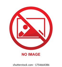 No image sign isolated on white background vector illustration.
