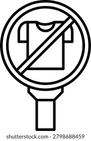 No Improper Attire Illustration vector Icon Design