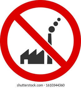 No Industrial Plant Vector Icon Flat Stock Vector (Royalty Free ...