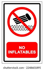 No Inflatables Symbol Sign, Vector Illustration, Isolate On White Background Label. EPS10