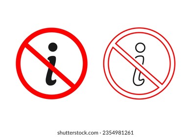 No info icon. Illustration vector