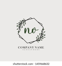 NO Initial beauty floral logo template